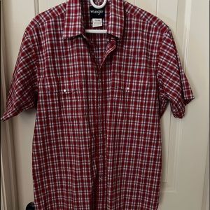 Wrangler Men’s Pearl Snap Western Shirt Size XL Rodeo Summer Horses